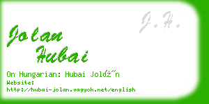 jolan hubai business card